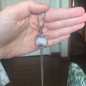 Opal crystal dragon necklace